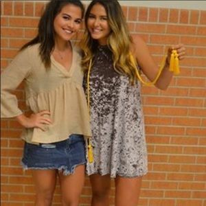 Mauvy brown Velvet dress